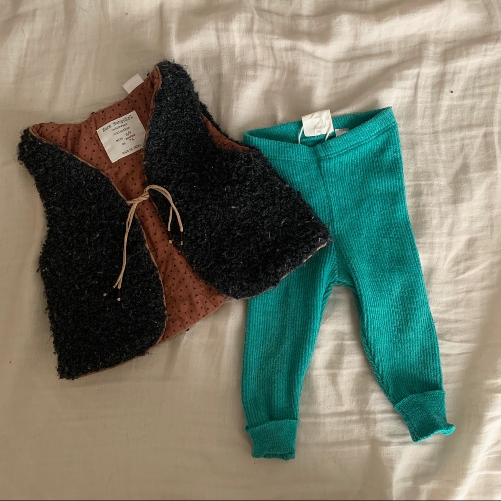 Zara baby vest and leggings (6/9 months)